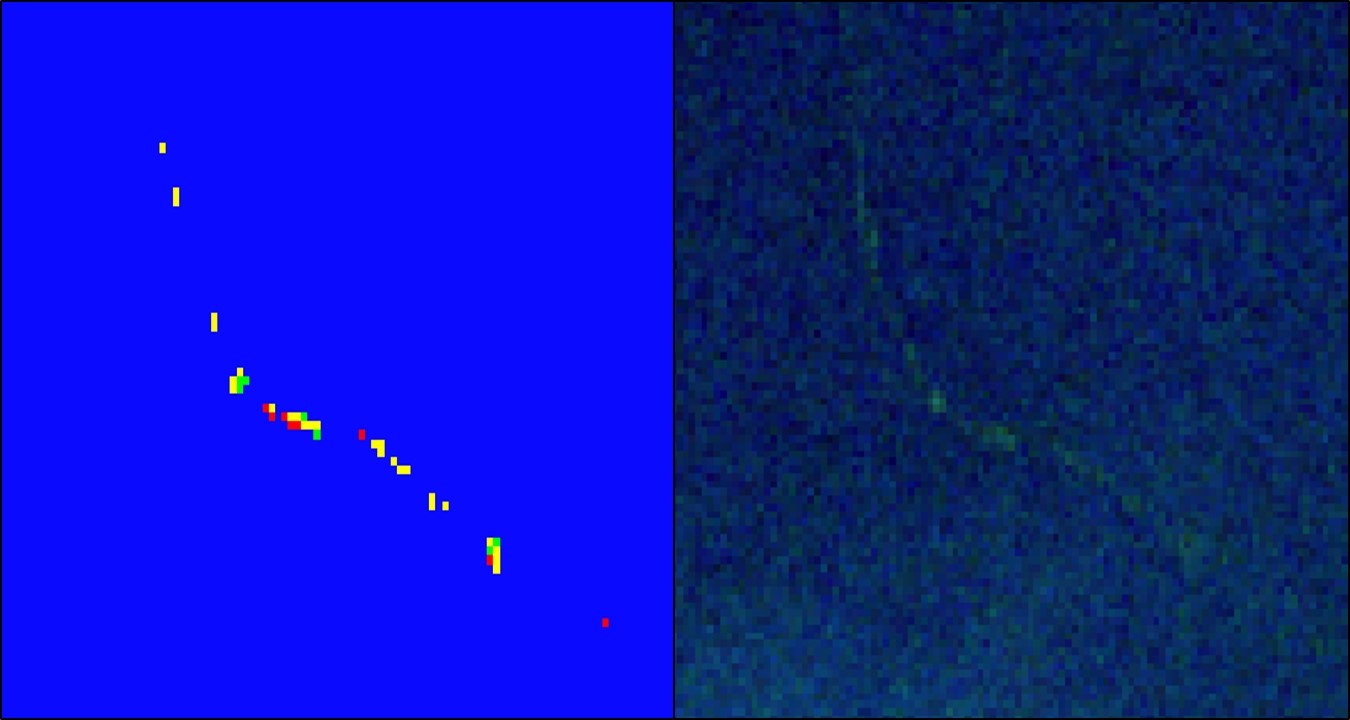 Floating plastic identified from Sentinel-2 image